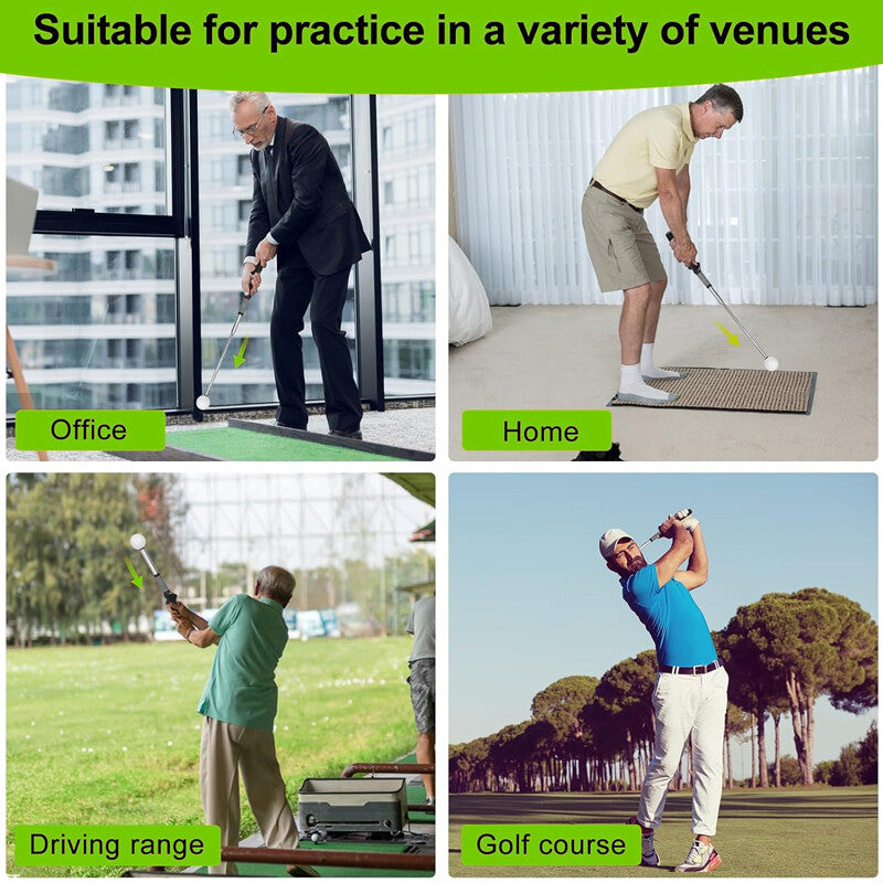 Retractable Golf Swing Trainer Speed Tempo Grip Training Aid Grip Club Whip