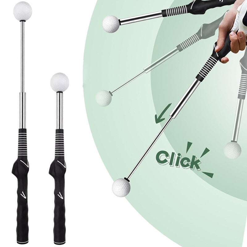 Retractable Golf Swing Trainer Speed Tempo Grip Training Aid Grip Club Whip