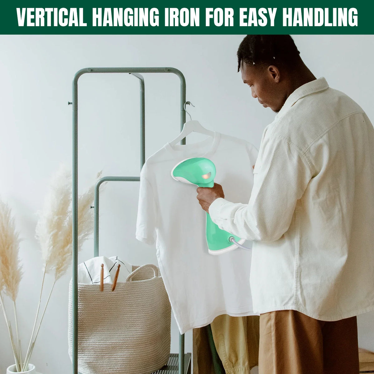 Portable Garment Steamer - Fast Heat-Up Handheld Fabric Steaming Iron