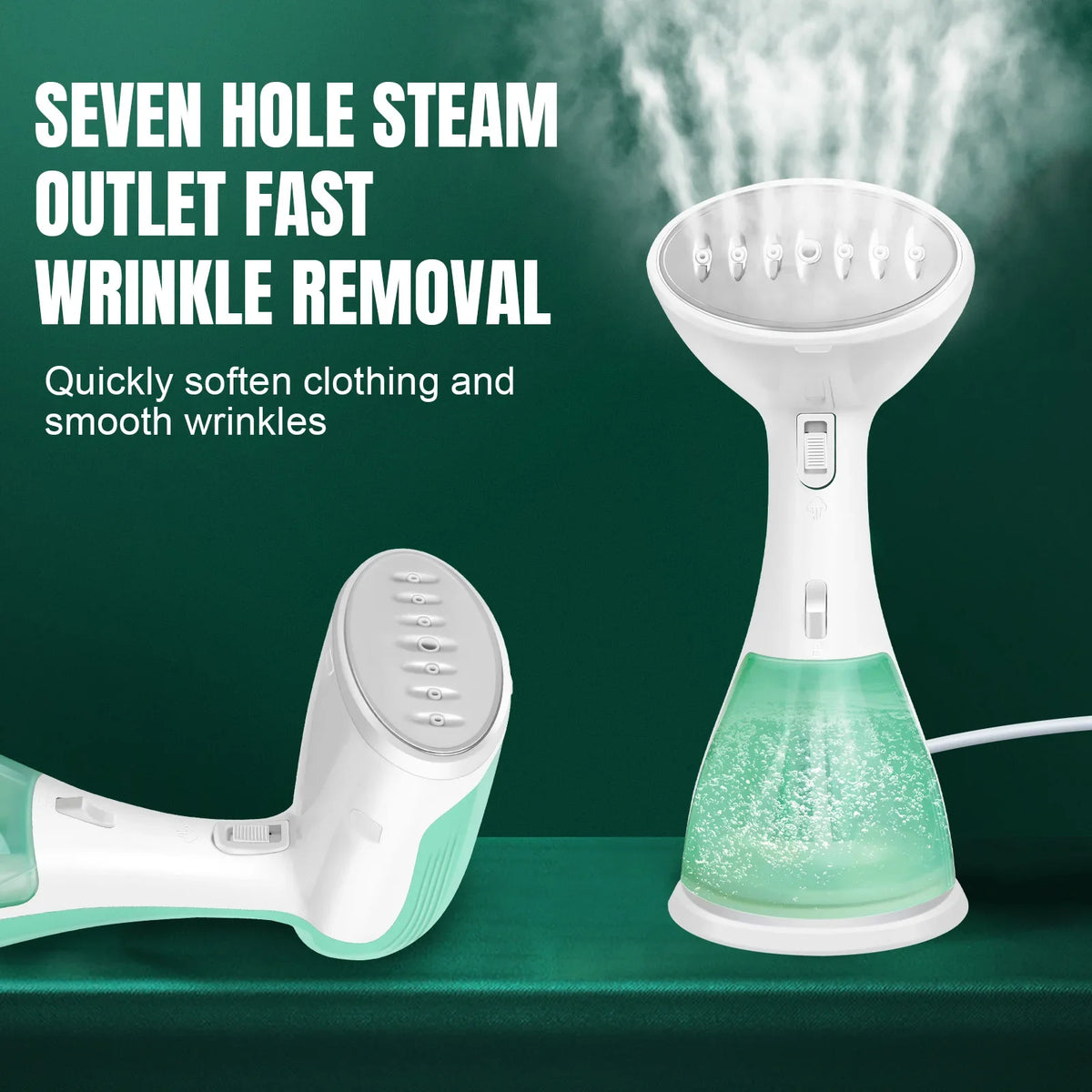 Portable Garment Steamer - Fast Heat-Up Handheld Fabric Steaming Iron