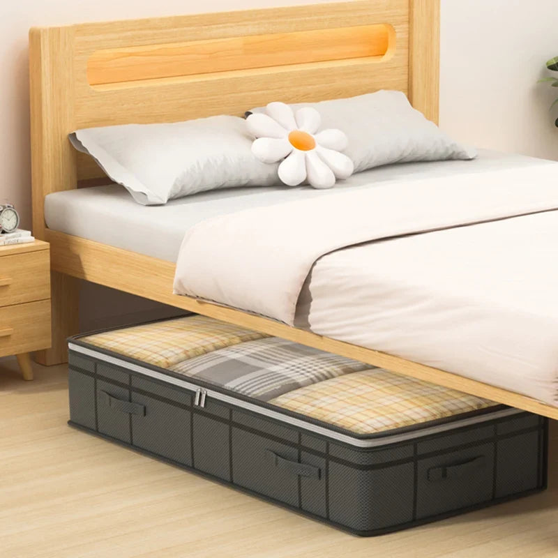 Large Underbed Storage Bag Foldable Zipper Organiser Quilts Clothes Under Bed