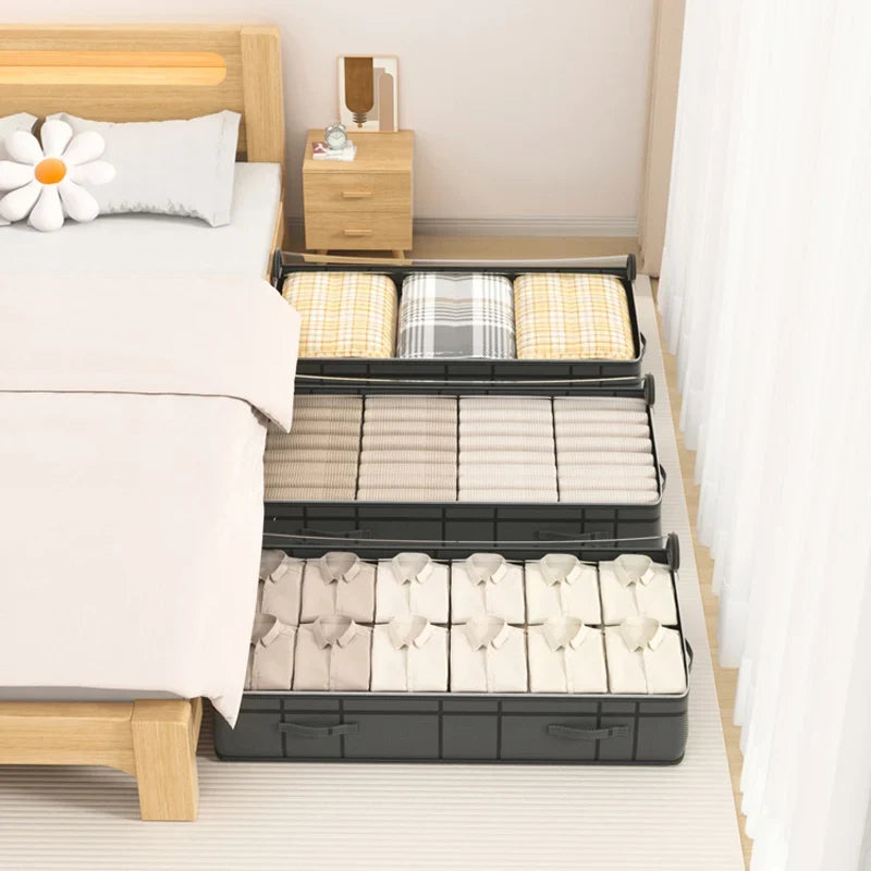 Large Underbed Storage Bag Foldable Zipper Organiser Quilts Clothes Under Bed