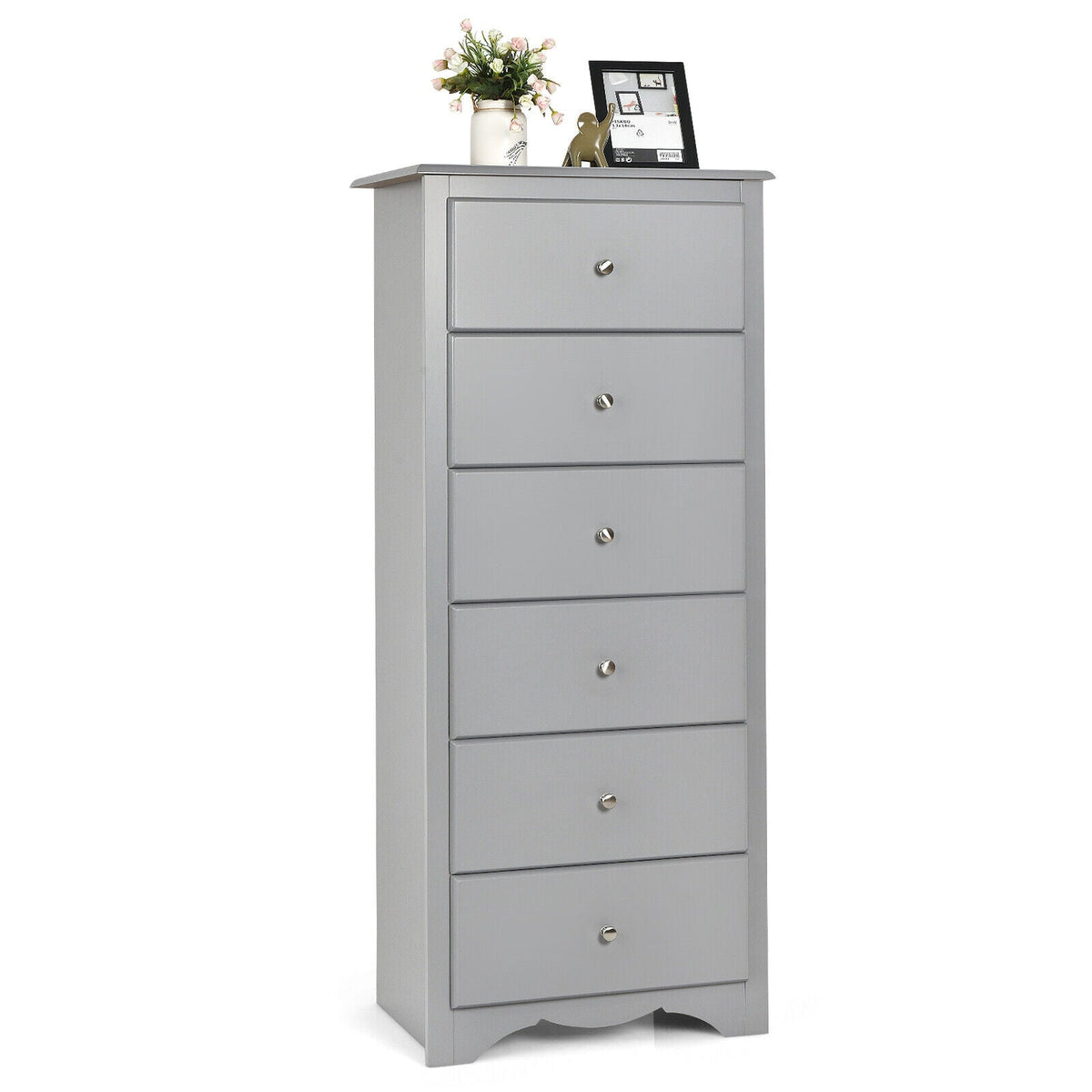 6-Drawer Freestanding Dresser Cabinet-Black