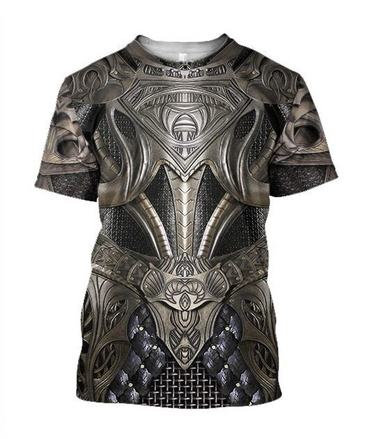 3D Printed Chainmail Knight Armor Men t shirt Knights Templar Fashion Short sleeve shirt summer hip hop Unisex tshirt