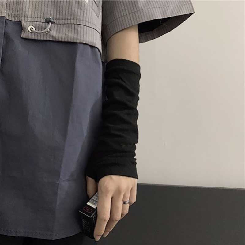 long Fingerless Gloves Sport Outdoor Hip-hop Gloves Elbow Mittens Cool Stretch winter Arm Warmer
