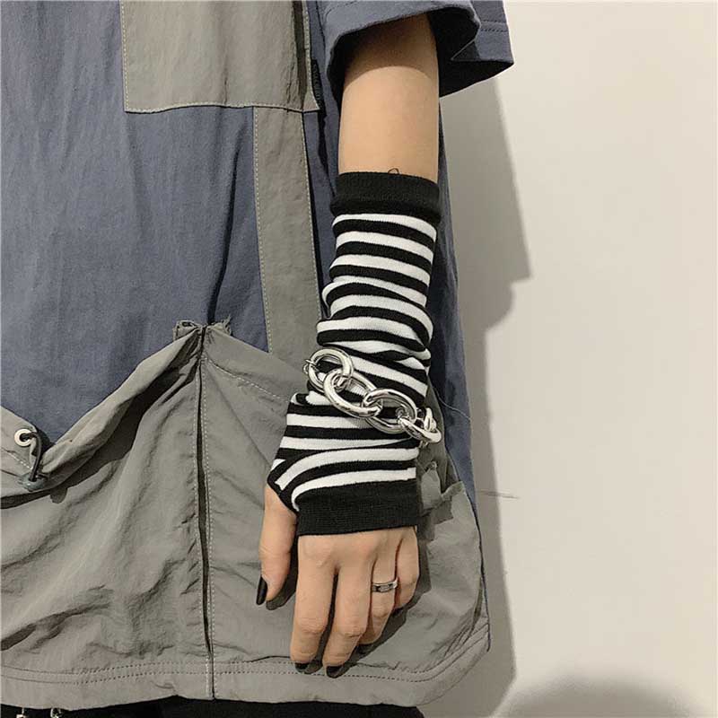 long Fingerless Gloves Sport Outdoor Hip-hop Gloves Elbow Mittens Cool Stretch winter Arm Warmer