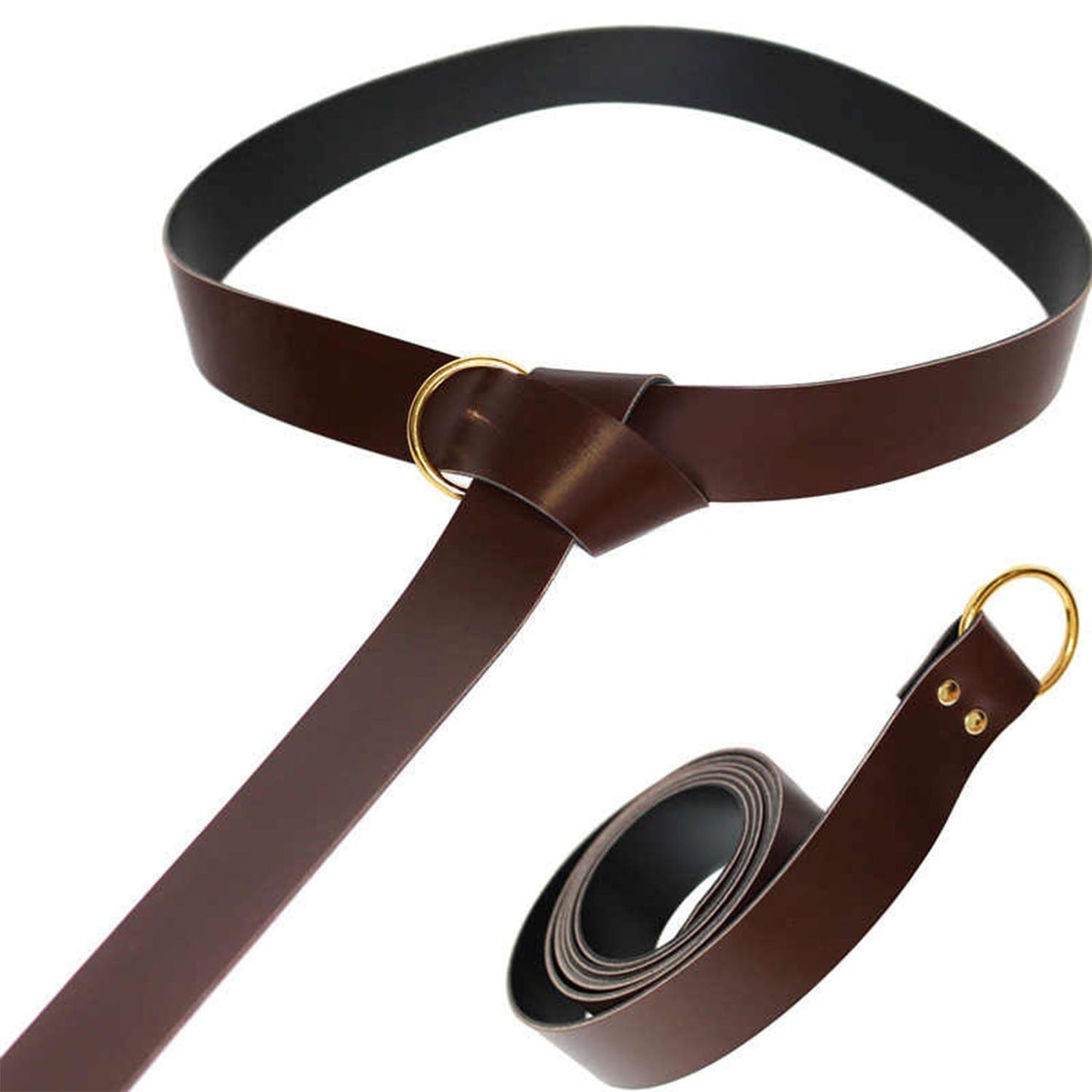 Viking Leather Drawstring Pouch | Medieval Belt Bag for Men & Women