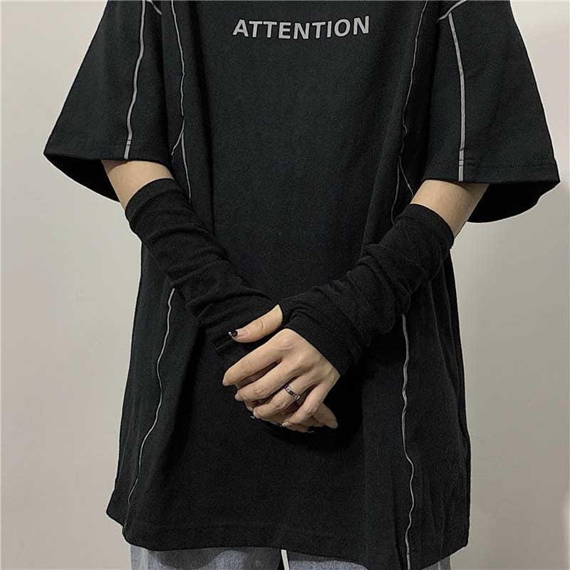 long Fingerless Gloves Sport Outdoor Hip-hop Gloves Elbow Mittens Cool Stretch winter Arm Warmer