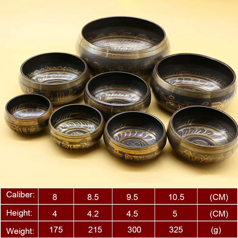 Tibetan Chime Singing Bowl Nepal Tibetan Sing Bowl Handmade Buddha Buddhist Sound Yoga Meditation Healing Copper Singing Bowl