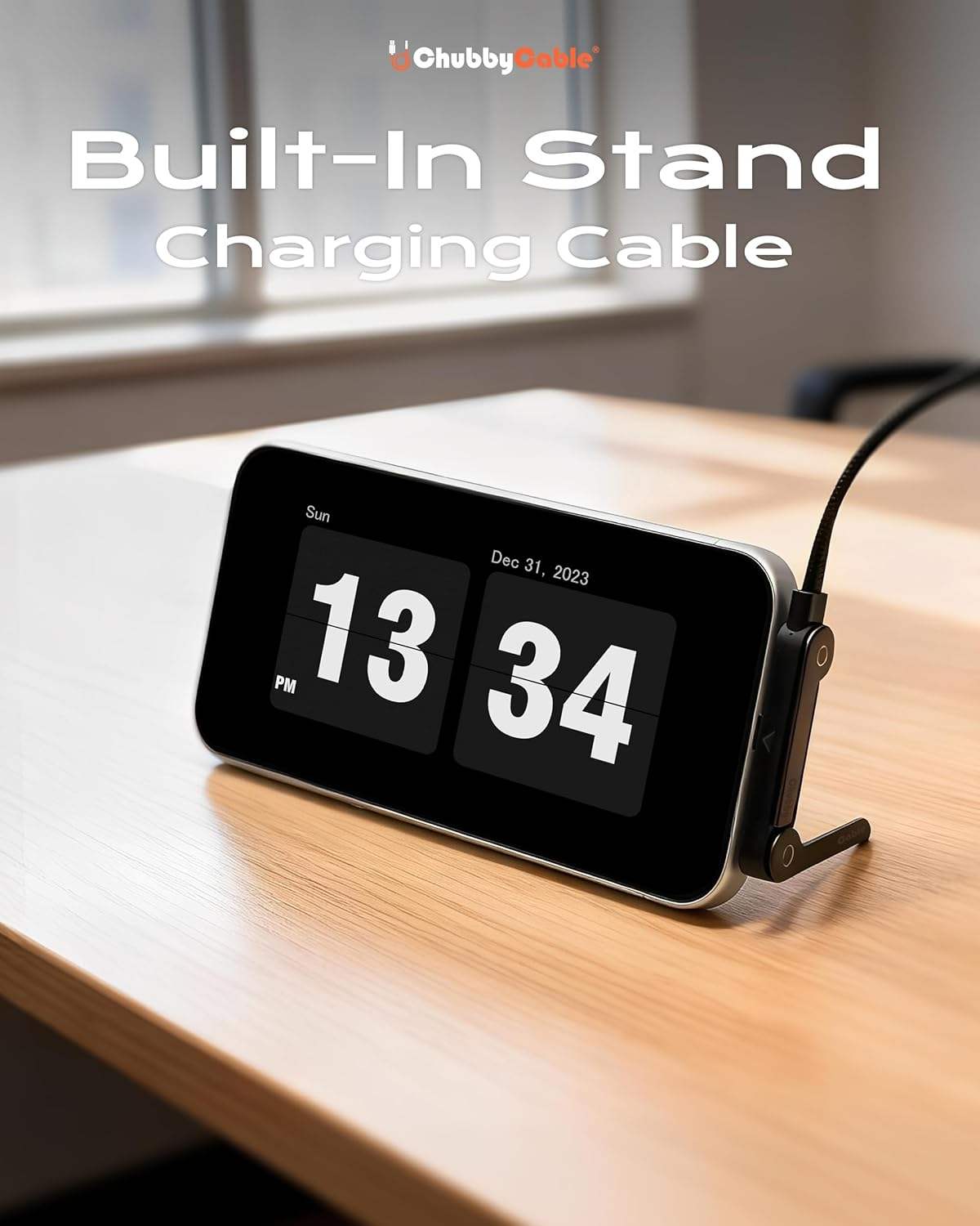 240W Foldable Phone Stand USB-C Super Fast Charging Cable