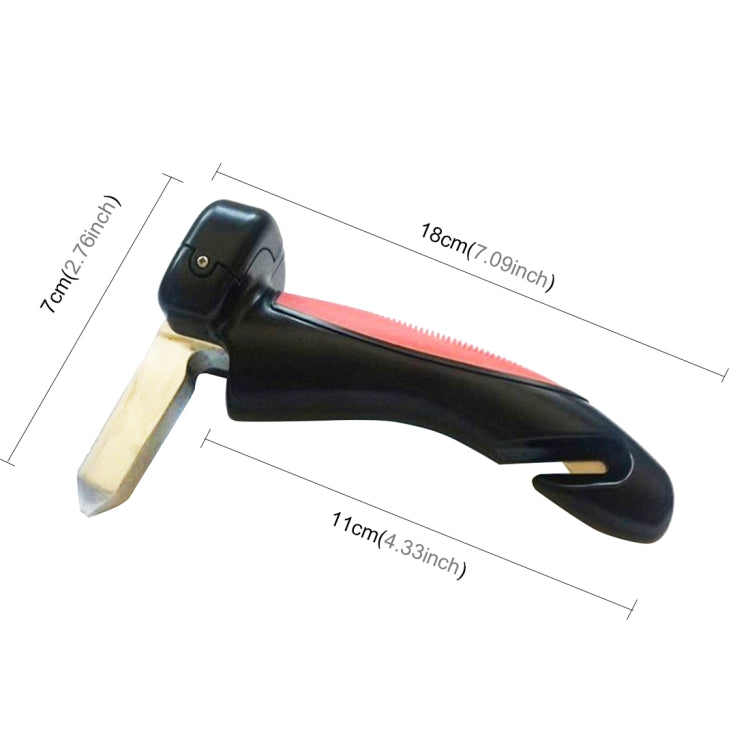Car Cane Griff Tragbare Mobilitätshilfe Taschenlampe Gurtschneider Glasbrecher Notfall-Fluchthilfewerkzeuge, 566