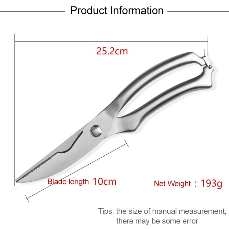 Professional Kitchen Poultry Shears - Stainless Steel Heavy Duty Scissors