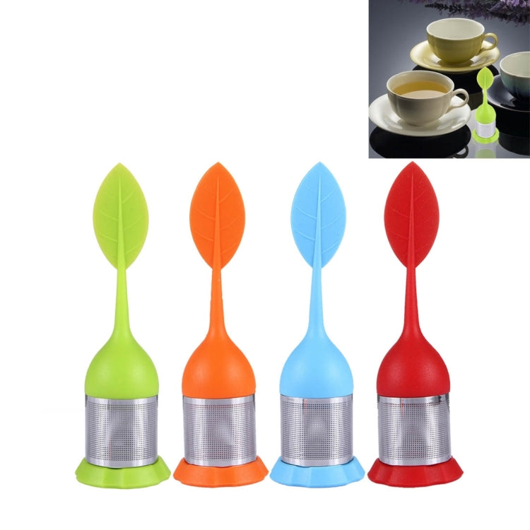 Leaf Shape Silicone Tea Infuser with Stainless Steel Strainer