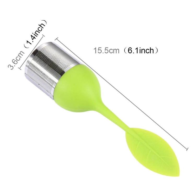 Leaf Shape Silicone Tea Infuser with Stainless Steel Strainer