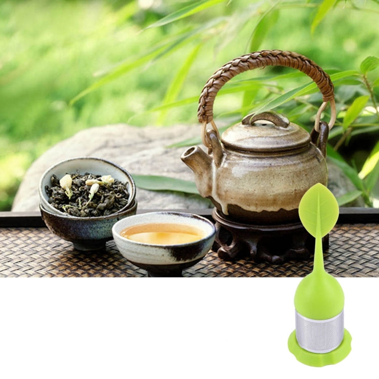 Leaf Shape Silicone Tea Infuser with Stainless Steel Strainer