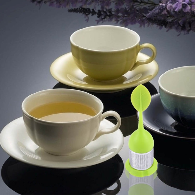 Leaf Shape Silicone Tea Infuser with Stainless Steel Strainer