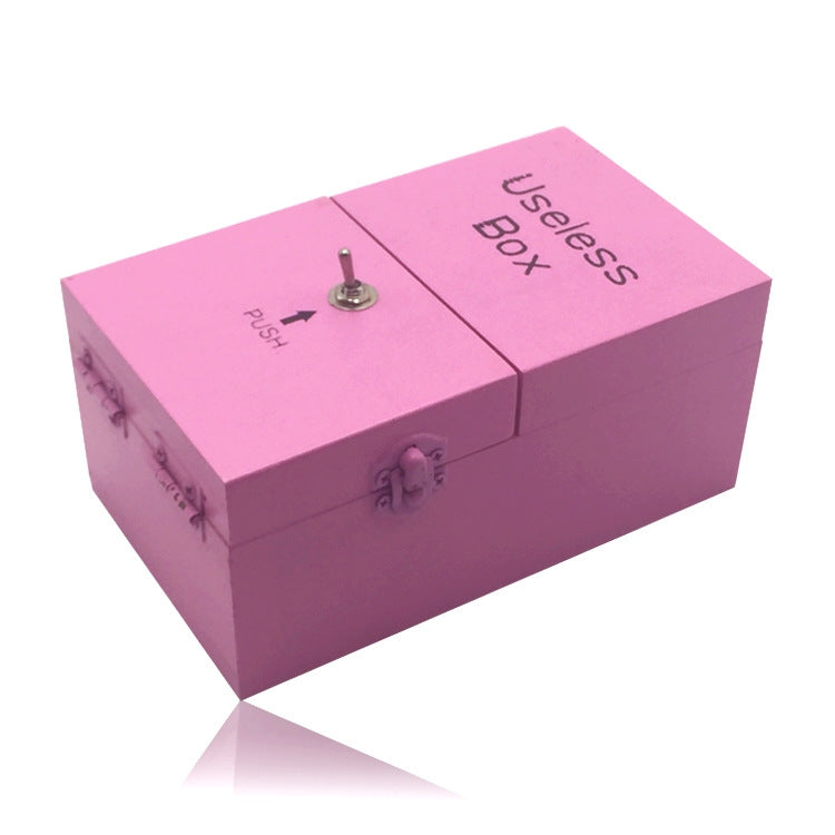 Kreatives, lustiges Geschenk, nutzlose Box, neuartiges Anti-Stress-Holzspielzeug (dunkles Holz), nutzlose Box
