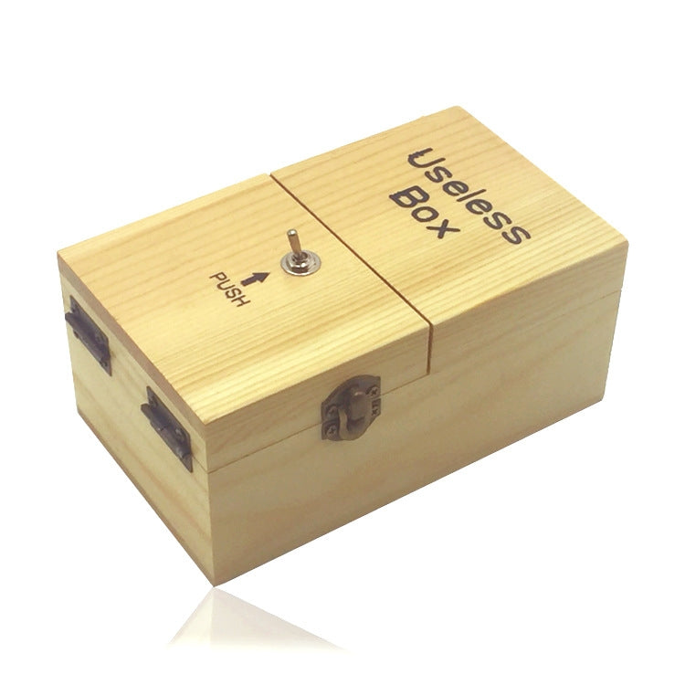 Kreatives, lustiges Geschenk, nutzlose Box, neuartiges Anti-Stress-Holzspielzeug (dunkles Holz), nutzlose Box