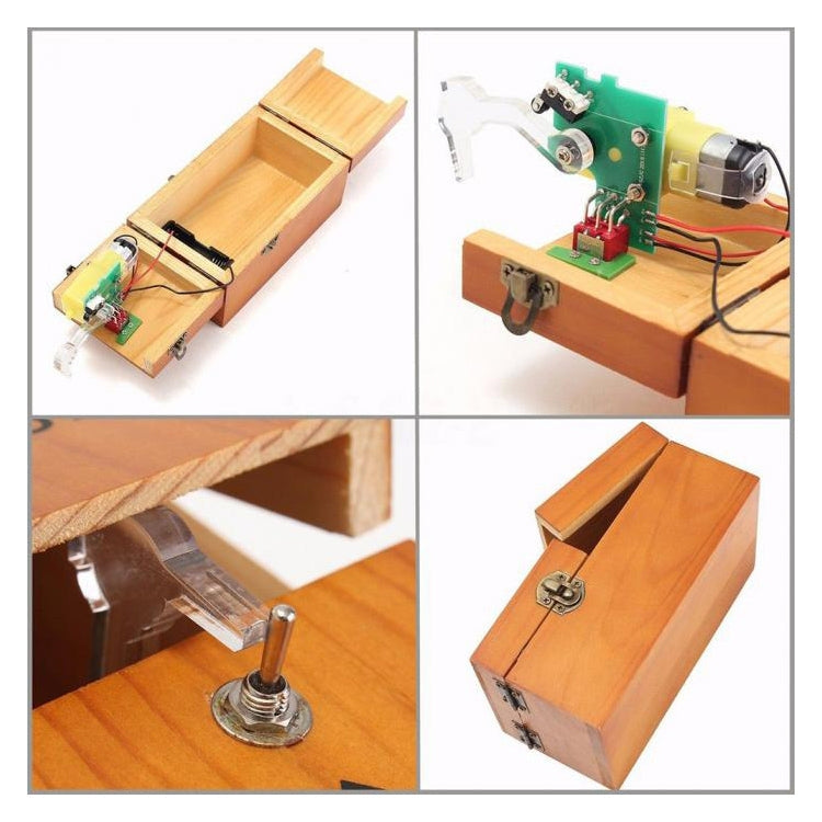 Kreatives, lustiges Geschenk, nutzlose Box, neuartiges Anti-Stress-Holzspielzeug (dunkles Holz), nutzlose Box