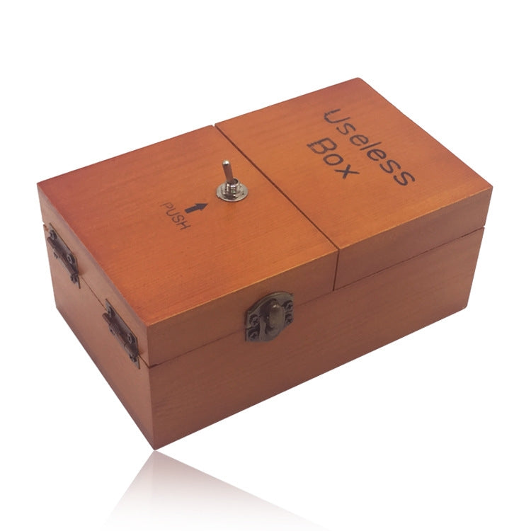 Kreatives, lustiges Geschenk, nutzlose Box, neuartiges Anti-Stress-Holzspielzeug (dunkles Holz), nutzlose Box