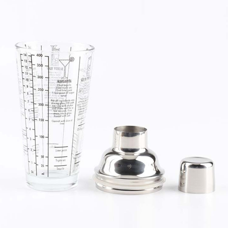 Stainless Steel Cocktail Shaker with Measuring Scale | 450ml