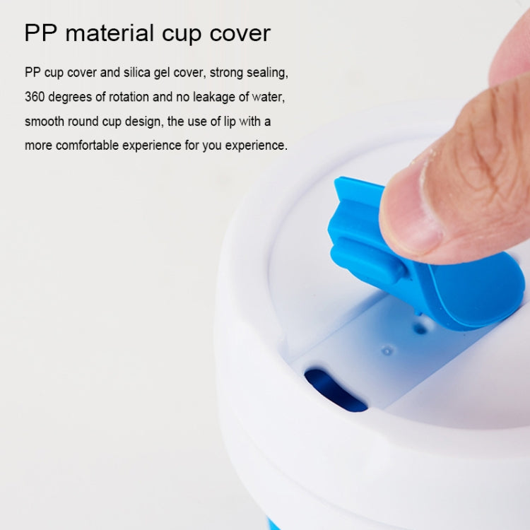 Collapsible Silicone Travel Mug 350ml | Foldable Coffee & Tea Cup with Lid
