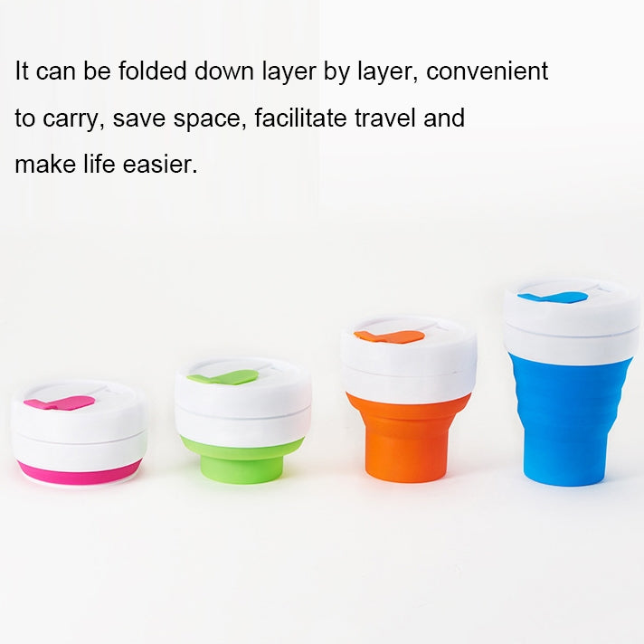 Collapsible Silicone Travel Mug 350ml | Foldable Coffee & Tea Cup with Lid