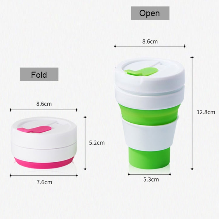 Collapsible Silicone Travel Mug 350ml | Foldable Coffee & Tea Cup with Lid