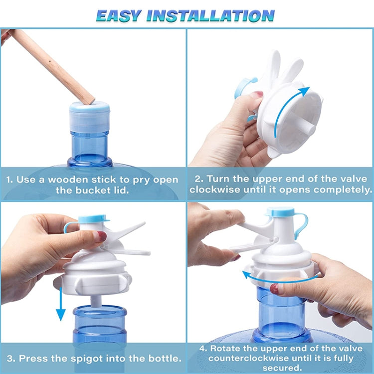 Water Bottle Faucet Dispenser Valve – 55mm Crown Top | Dustproof Cover Included