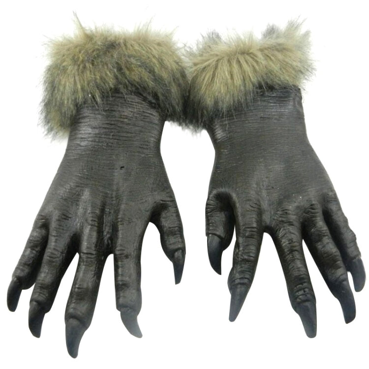 1 Paar Halloween-Dekoration Latex Wolfshandschuhe Halloween Festival Party Kostüm Maskerade Handschuh-Requisiten, Wolfshandschuhe