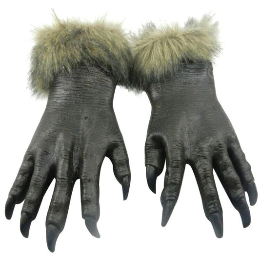 1 Par Guantes de látex de lobo para decoración de Halloween, Festival de Halloween, Fiesta de Disfraces, Accesorios de Guantes de Lobo