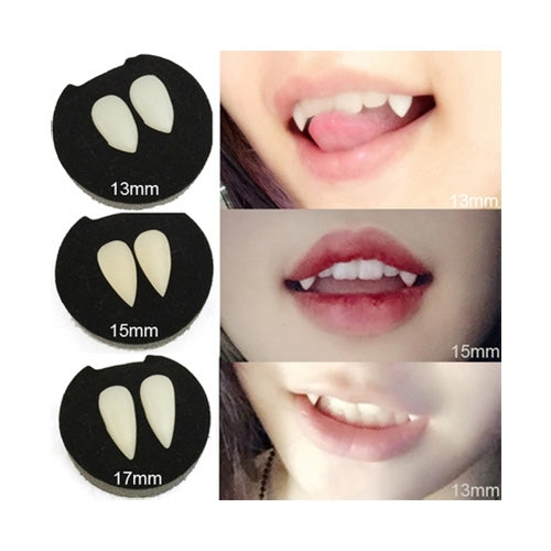 Halloween Vampire Fangs Dentures – 15mm Resin Costume Teeth