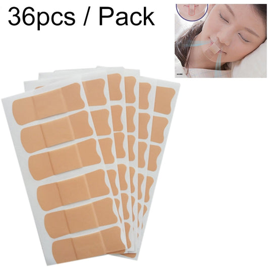 1 paquete de prevención de ronquidos nocturnos, adhesivo para hablar dormido/ronquidos/nariz y labios, 36 unidades