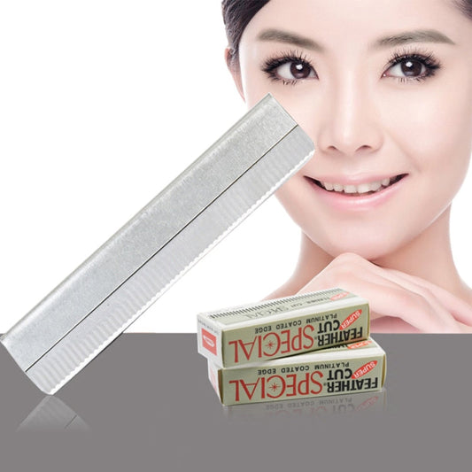 Professional Hairdressing Blades - 10 Pack Stainless Steel Eyebrow & Hair Trimmer Replacement Blades