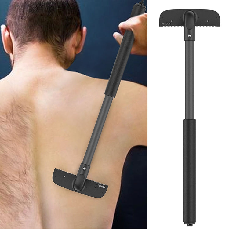 XPREEN XPRE034 Rückentrasierer mit ausziehbarem Griff und Edelstahlklinge, verstellbarer Rückenrasierer mit Umhängeband für Herren, XPRE034