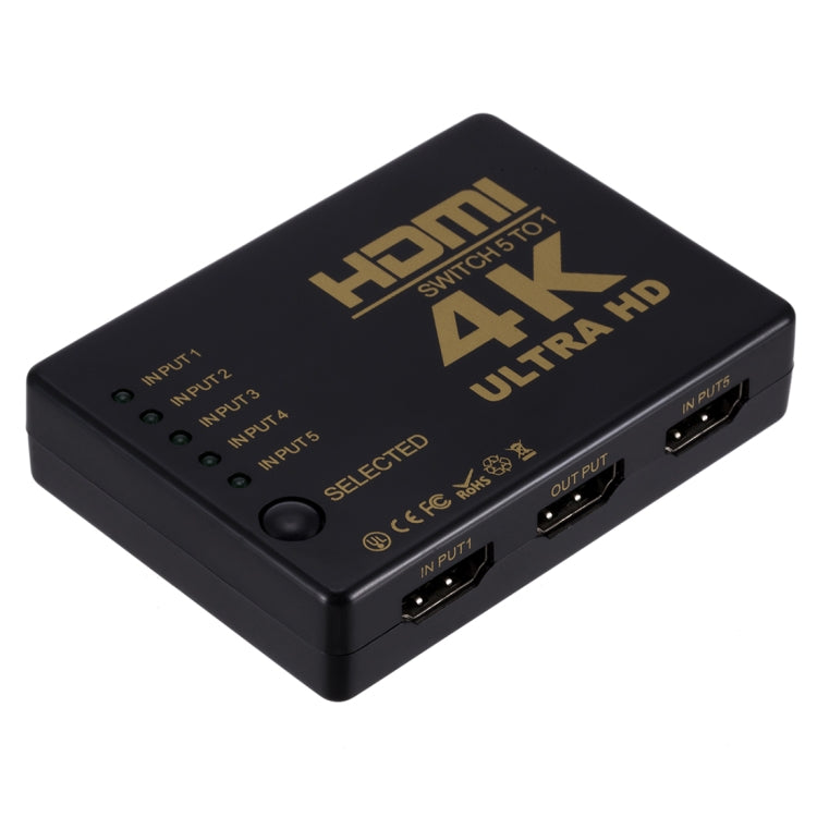HDMI Switch 5 in 1 Out 4K with Remote Control | 5-Port HDMI Switcher