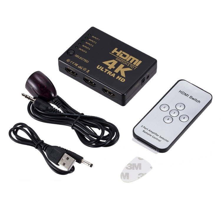 HDMI Switch 5 in 1 Out 4K with Remote Control | 5-Port HDMI Switcher