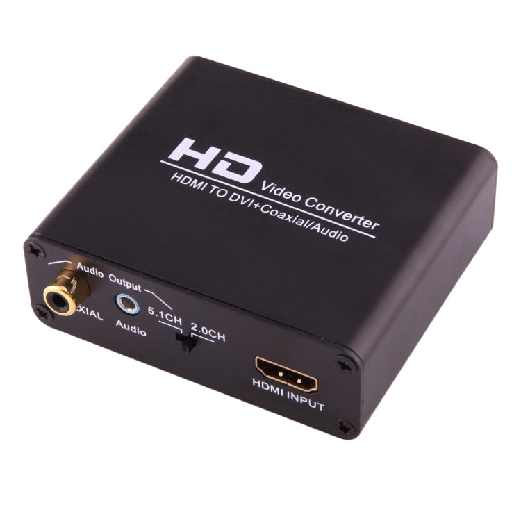 Convertidor de video NEWKENG X5 HDMI a DVI con audio Jack 3.5mm y salida coaxial, enchufe EU, X5 HDMI a DVI con audio