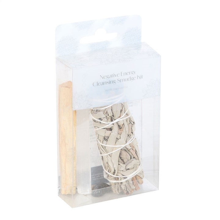 Negative Energy Smudge Kit with Hematite