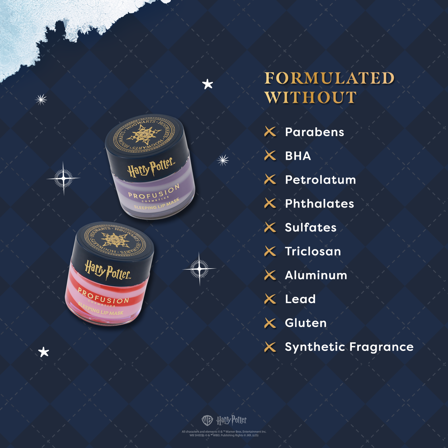 Harry Potter Hogwarts Night Set – Übernacht-Lippenmasken-Duo mit Hyaluronsäure & Vitamin E