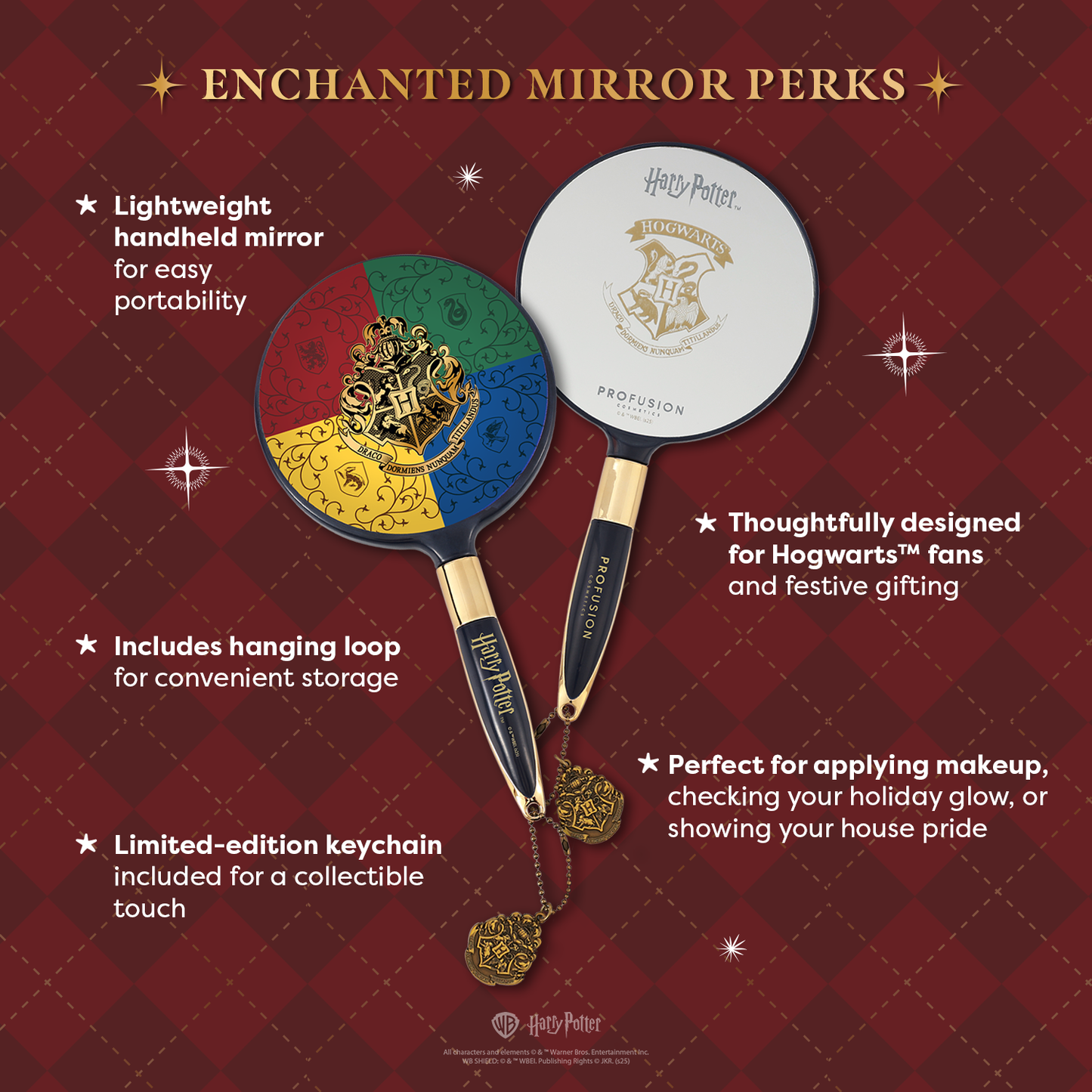 Harry Potter Hogwarts House Pride Handheld Mirror | Profusion Cosmetics