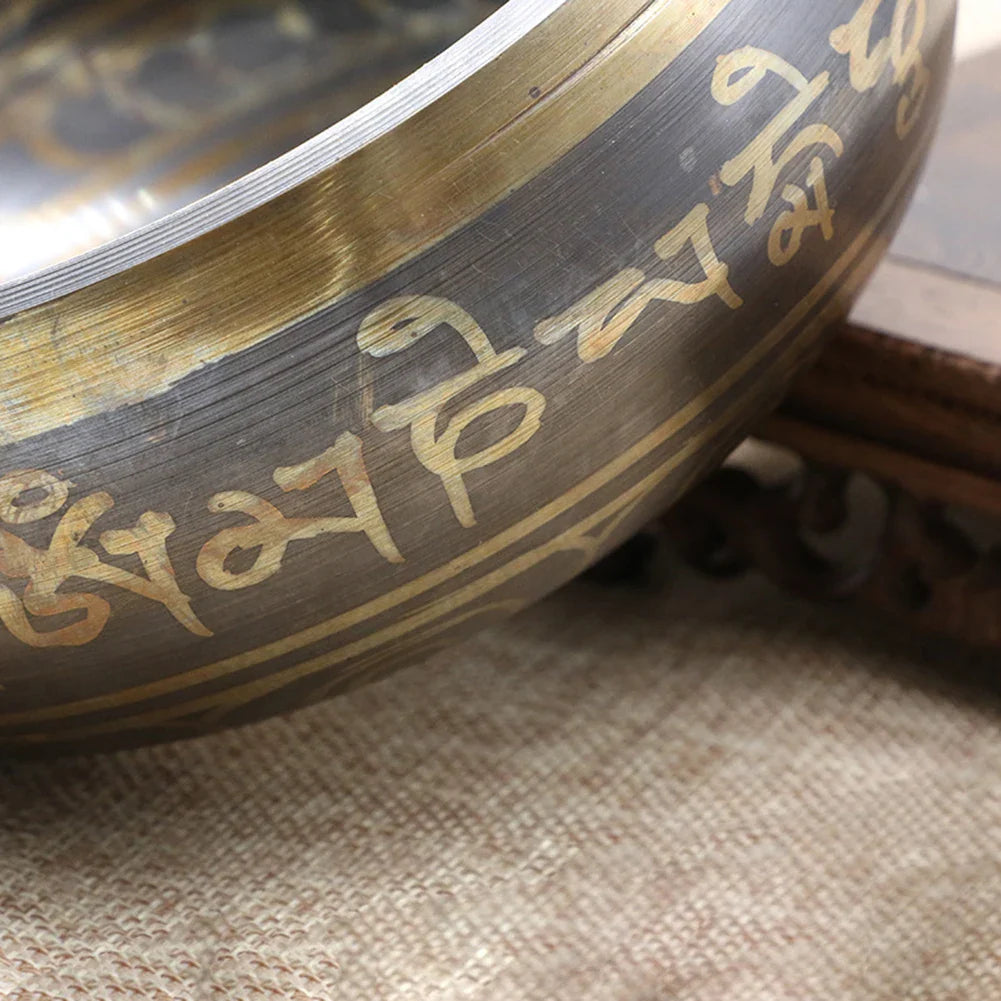 Tibetan Chime Singing Bowl Nepal Tibetan Sing Bowl Handmade Buddha Buddhist Sound Yoga Meditation Healing Copper Singing Bowl