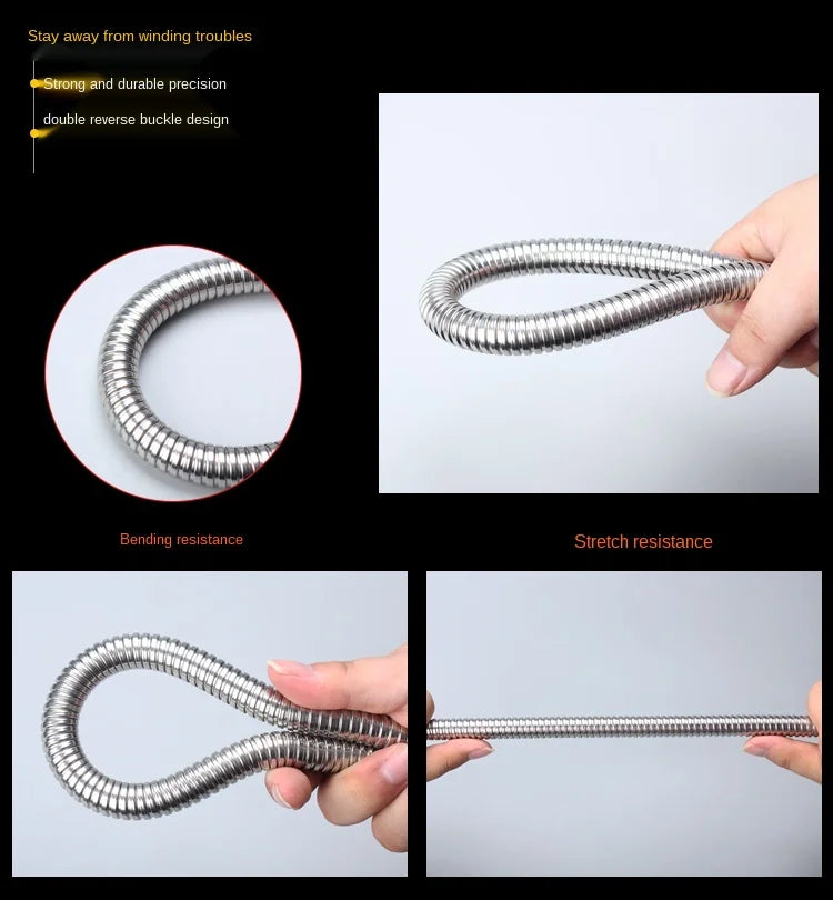 Stainless Steel Shower Hose – Flexible Replacement Pipe for Shower Head & Water Heater (1M–10M)