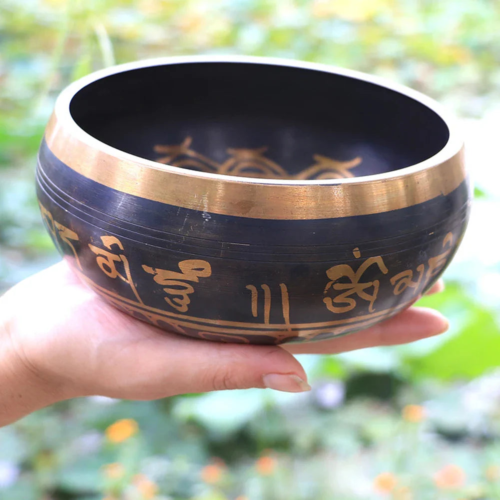 Tibetan Chime Singing Bowl Nepal Tibetan Sing Bowl Handmade Buddha Buddhist Sound Yoga Meditation Healing Copper Singing Bowl