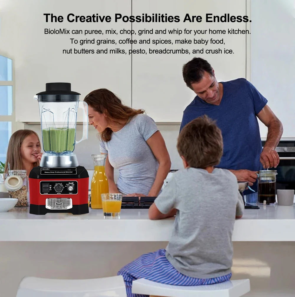 Biolomix A8800 Commercial Bar Blender | 2200W BPA-Free Ice Crusher & Smoothie Maker | 7-Year Warranty