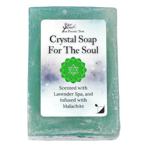 Heart Chakra Crystal Soap Bar | Malachite & Lavender Spa | 100g