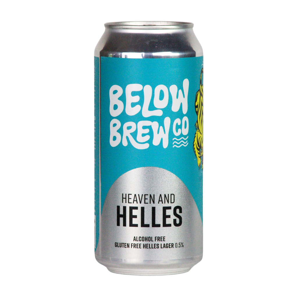 Below Brew Heaven & Helles – Alcohol-Free German Lager (0.5% ABV)