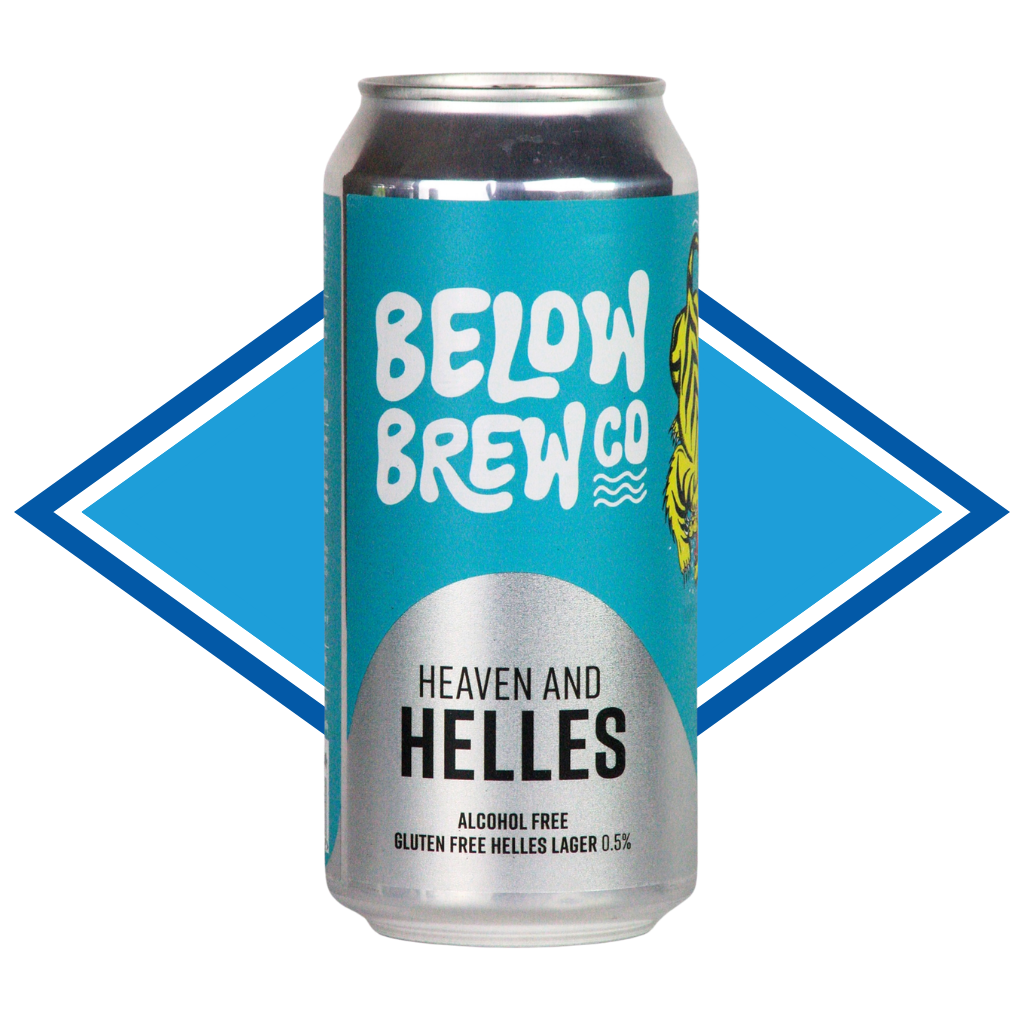Below Brew Heaven & Helles – Alcohol-Free German Lager (0.5% ABV)