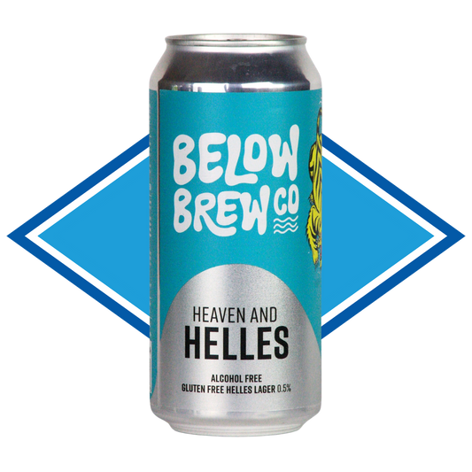 Below Brew Heaven & Helles – Alcohol-Free German Lager (0.5% ABV)