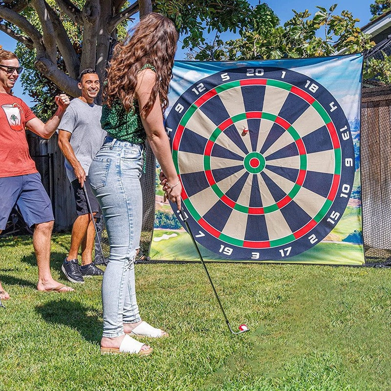 Huge Golf Darts Game Mat Chip & Stick Kit Indoor Outdoor Family Party Game Set